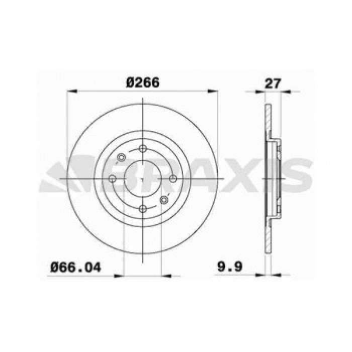 ON FREN DISK AYNASI P405 1.4 - 1.6 - 1.8 TD - 1.9 - 1.9D HAVA SOGUTMASIZ - BRAXIS AE0390