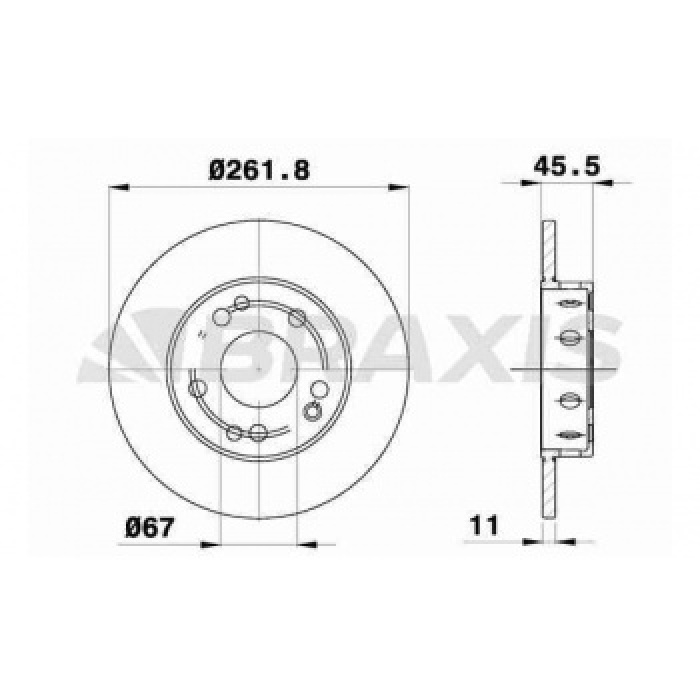 ON FREN DISK AYNASI MERCEDES C-CLASS W201 190 82---92 - BRAXIS AE0470