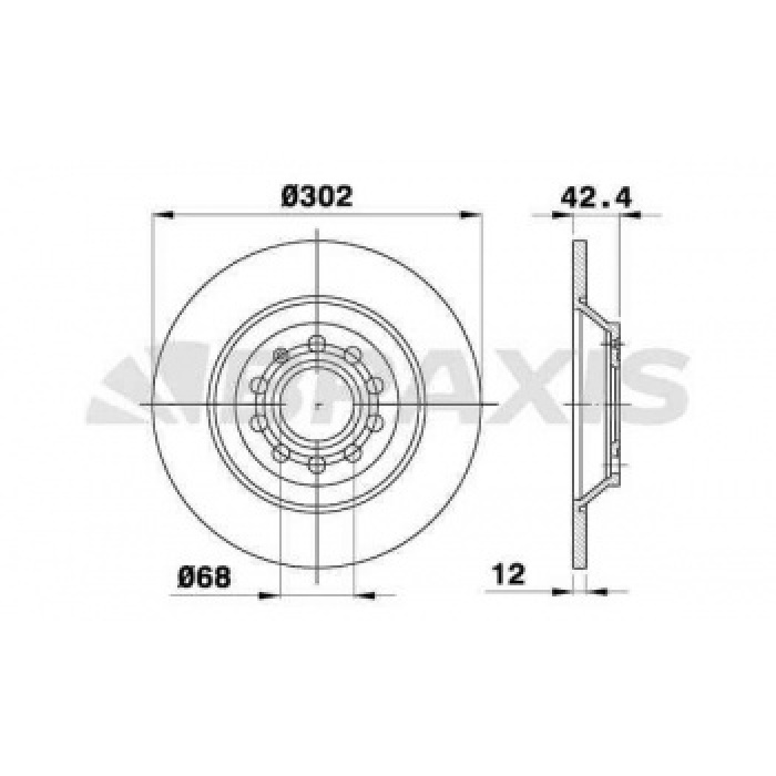 ARKA FREN DISK AYNASI A6 ALLROAD 4FH 2.7 TDI QUATTRO - 3.0 TDI QUATTRO 07-11 - BRAXIS AE0539