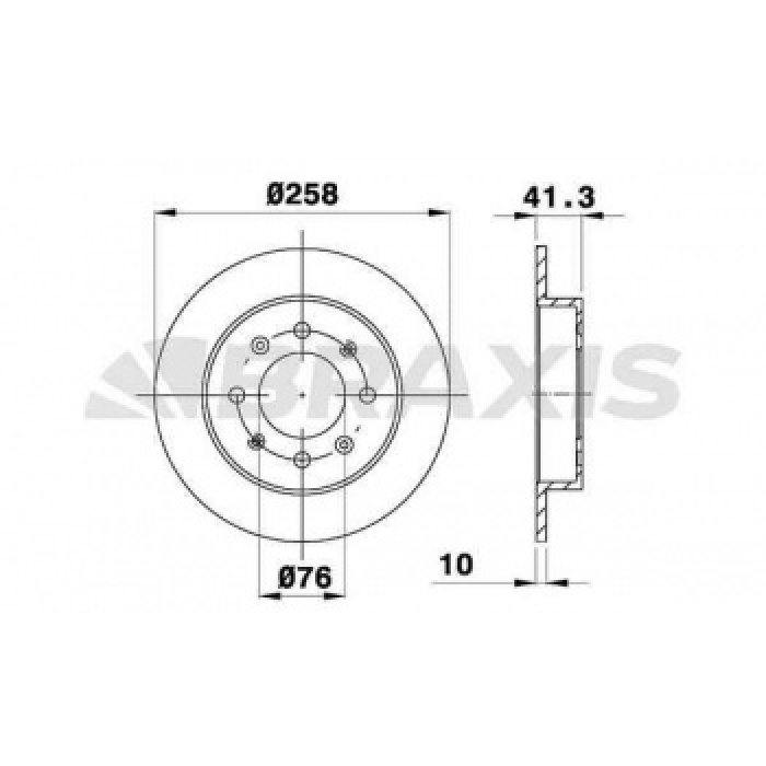 ARKA FREN DISK AYNASI 258 MM KIA CERATO 04- - BRAXIS AE0585