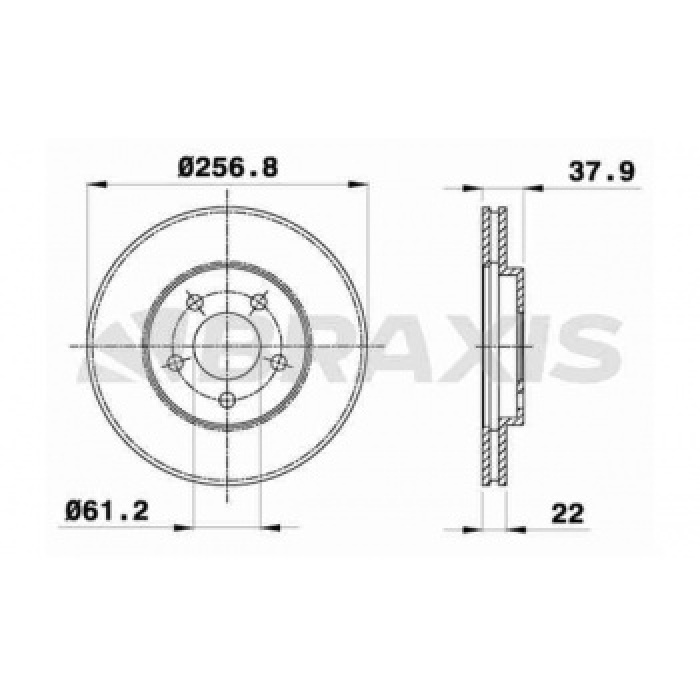 ON FREN DISKI CHRYSLER NEON PL 94-00 NEON II 01-06 - BRAXIS AE0654