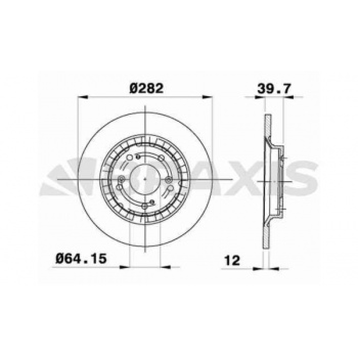 ARKA FREN DISK AYNASI HONDA S2000 2.0I VTEC 99-03 - BRAXIS AE0696