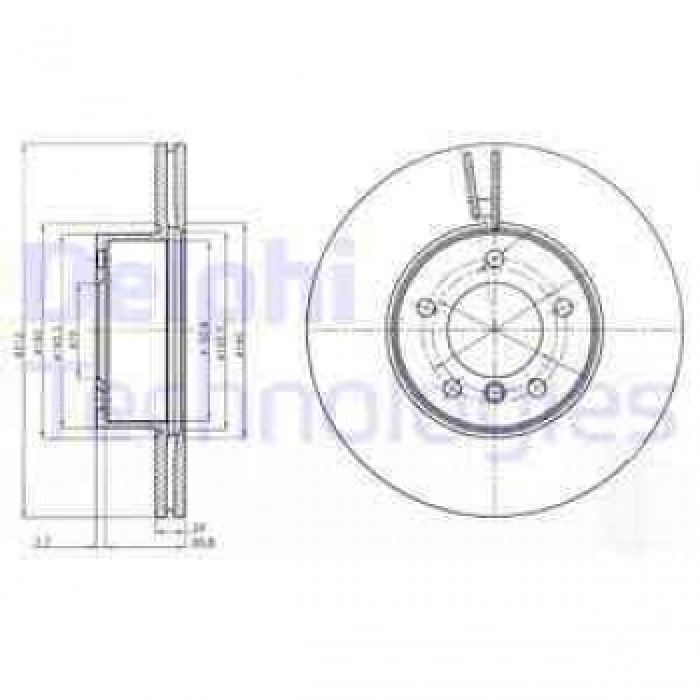 FREN DISKI ON BMW 3 E90 E91  HAVALI 312mm - DELPHI BG4172C