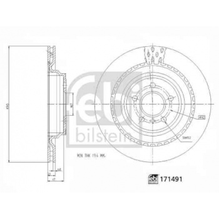 FREN DISKI ARKA X166 12-15 W166 15-18 C292 15-19 - FEBI 171491