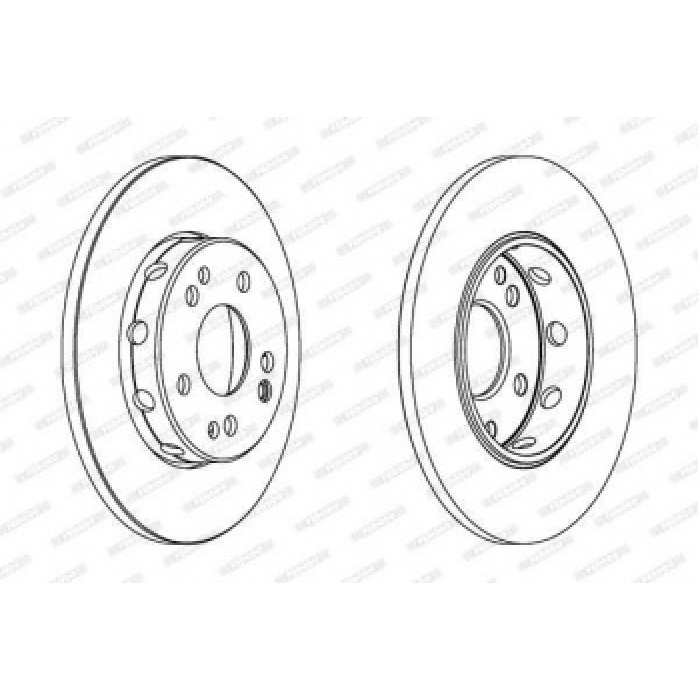 FREN DISKI ON W124 85-93 S124 86-93 C124 87-92 - FERODO DDF124
