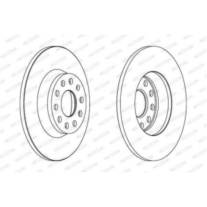 ARKA FREN AYNASI GOLF V JETTA PASSAT 1.4TSI - 1.6 - 2.0 16V 01 - 04 - FERODO DDF1306