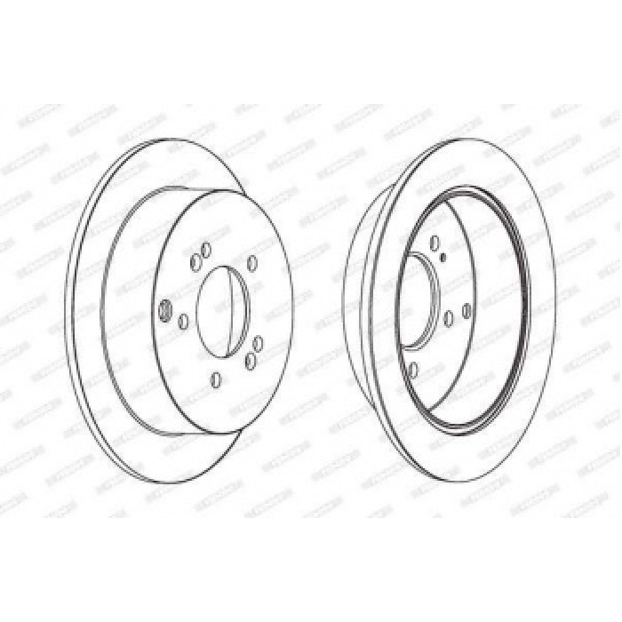 ARKA FREN DISK AYNASI HYUNDAI SANTAFE 01-- TUCSON 04-- TRAJET 00-- KIA SPORTAGE 04-- 284X5 - FERODO DDF1493