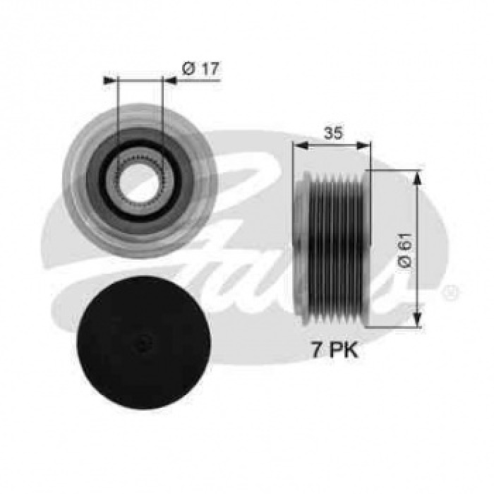 ALTERNATOR KASNAGI RULMANLI TRANSIT 2.4 TDCI 00 06 - ALTERNATOR OEM NO ICIN 2C1T10300BA - GATES OAP7070