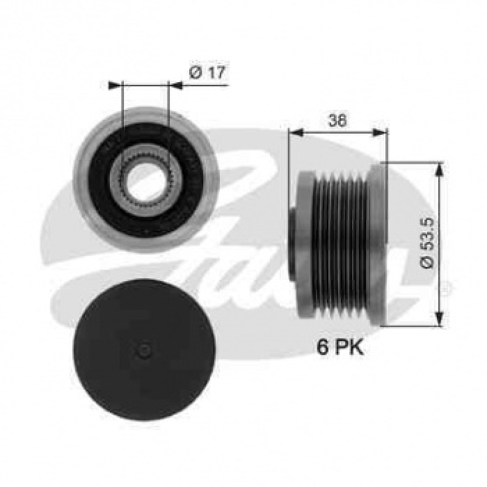 ALTERNATOR KASNAGI MASTER II 06- TRAFIC II 06- MEGANE II 04- LAGUNA II 01-07 19. DCI 2.0 DCI 2.5 DCI 6 KANAL - GATES OAP7081