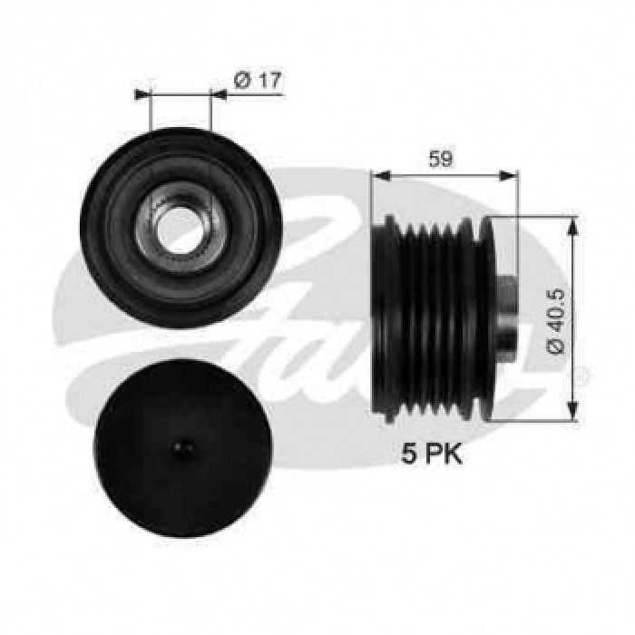 ALTERNATOR KASNAGI CLIO II 01- SYMBOL 12- KANGO 01- LOGAN 05- SANDER 08- 1.5 DCI - GATES OAP7107