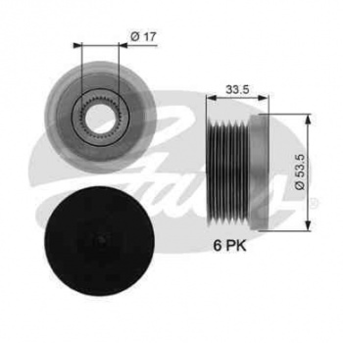 ALTERNATOR KASNAGI RULMANLI BMW 1 E81-E87-BMW 3 E30-E46-BMW 3 E90-E91-E92-BMW 5 E60-E61-X1-X3 - GATES OAP7111