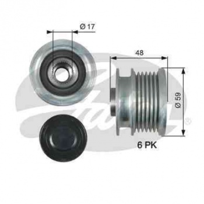 ALTERNATOR KASNAGI RULMANLI ASTRA J INSIGNIA ZAFIRA TOURER C 2.0 CDTI 6 KANAL - GATES OAP7178