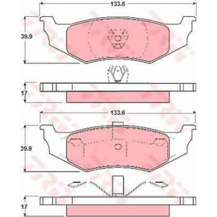 ARKA FREN BALATASI CHRYSLER GRAND VOYAGER III - TRW GDB1234