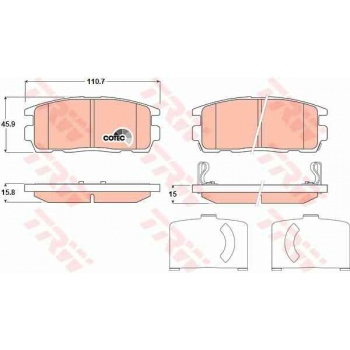 ARKA FREN BALATASI CAPTIVA 2.0 4WD-2.4-2.4 4WD-3.2 4WD-2.0D 4WD 06-06--- - TRW GDB1716