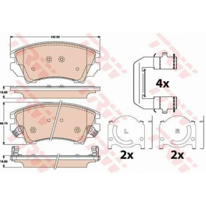 ON FREN BALATASI INSIGNIA ASTRA J ZAFIRA C 17 INCH JANT - TRW GDB1783