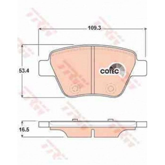 ARKA FREN BALATASI LEON CADDY OCTAVIA 1.4TSI - 1.6 - 1.8TSI - 1.9TDI - 2.0 09 - 04- - TRW GDB1841