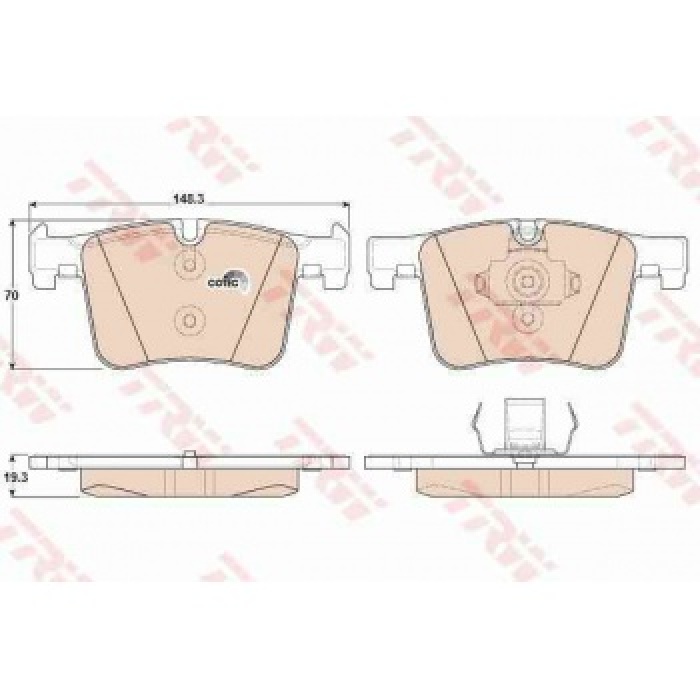 ON FREN BALATASI 1 SERISI F20- F21 125I-125D 08-11- 3 SERISI F30 320I XDRIVE-320D-320D XDRIVE-328I-3 - TRW GDB1942