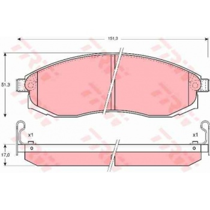 ON FREN BALATASI MITSUBISHI L200 96-07 NISSAN MAXIMA QX 2.5 95-00 - TRW GDB3124