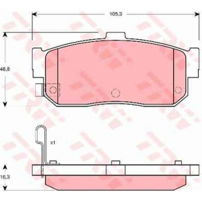 ARKA FREN BALATASI MAXIMA QX A332.0 V6 22V.3.0 V6 24V.2.5 V6 24V 03-00- - TRW GDB3274