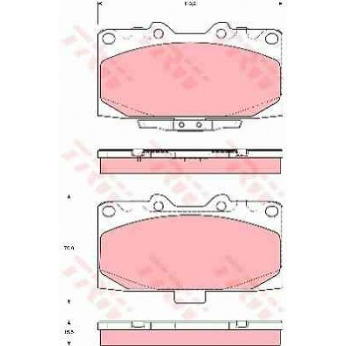 ON FREN BALATASI SUBARU IMPREZA 2.0 GT TURBO 98-05 FORESTER 98-02 TURBO - TRW GDB3307