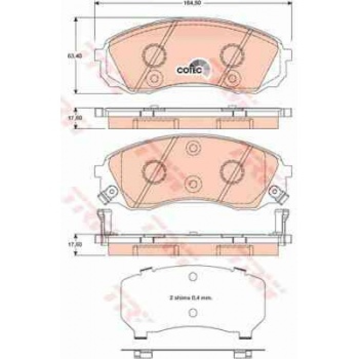 ON FREN BALATASI HYUNDAI H1 07-- STAREX 07-- KIA CARNIVAL III 06-15 - TRW GDB3448