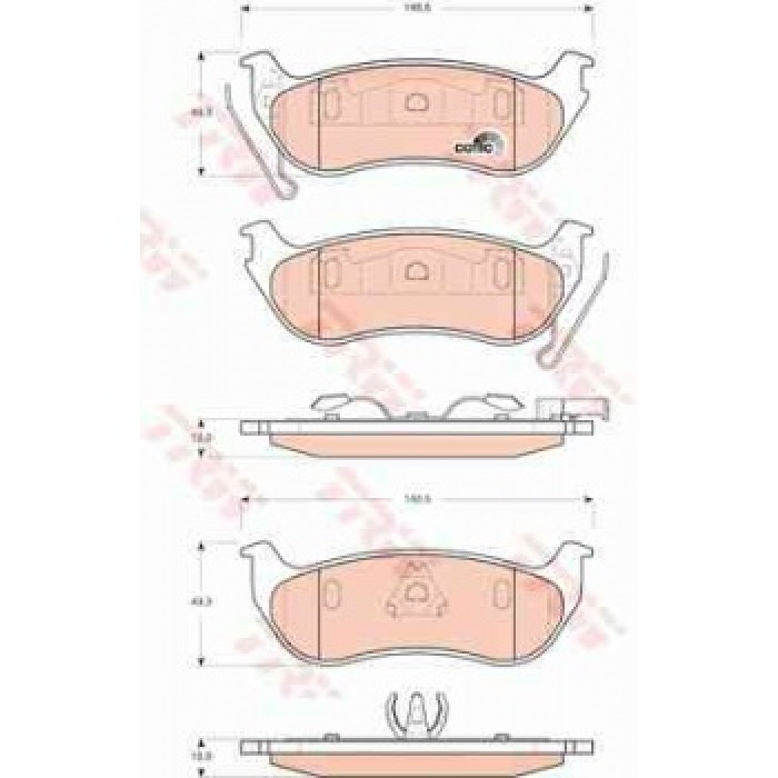 ARKA FREN BALATASI CHEROKEE KJ 2.4-2.5CRD-2.8CRD-3.7 V6 06-04--- - TRW GDB4139