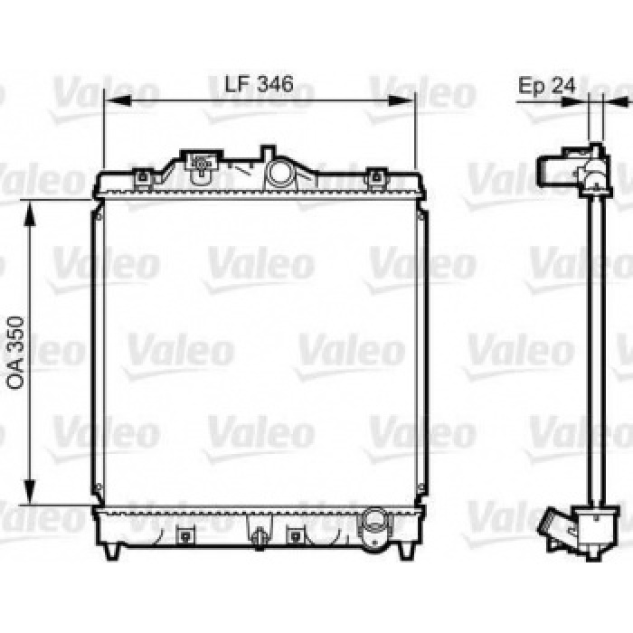 MOTOR SU RADYATORU HONDA CIVIC 1992-2000 MANUEL VITES 350X348X16 - VALEO 731434