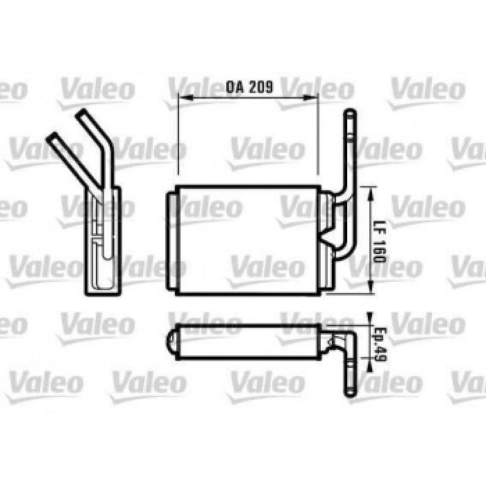 KALORIFER RADYATORU TWINGO 1.2 93- 210X160 - VALEO 812154