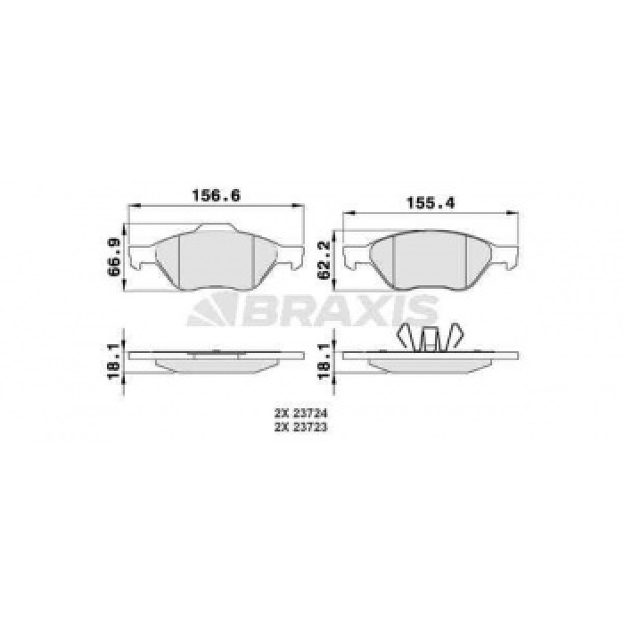 ON FREN BALATASI FOCUS II 04 -- FOCUS II C MAX 04-07 C MAX 07 -- FOCUS III 11 -- 1.6ECO - 1.6TDCI - 1. - BRAXIS AA0010