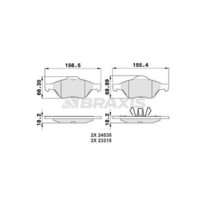 ON FREN BALATASI MEGANE II 05 1.5 1.6 16V 1.9 2.0 16V 2.0 16V GRAND SCENIC II III CLIO III 2.0 16V - BRAXIS AA0026