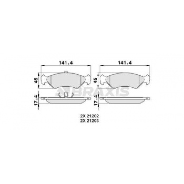 ON FREN BALATASI FIESTA 89--02 FORD KA 96-08 MAZDA 121 III 96-03 - BRAXIS AA0027