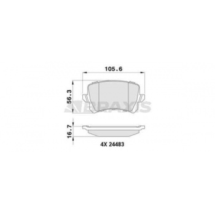 FREN BALATASI ARKA PASSAT B7 10- SHARAN 10- TIGUAN 07- - A6 01- Q3 11- - ALHAMBRA 10- - BRAXIS AA0050