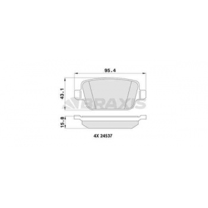 ARKA FREN BALATASI MONDEO IV CA2  07-14 S-MAX 09- 06- S-MAX 09- MONDEO III 00-07 IV 07- KUGA 08- GALAXY III 06- - S80 II 06- S80 VOLVO 07- V70 06- V70 VOLVO 07- XC70 06- - FREELANDER 2 2.2 - BRAXIS AA0062