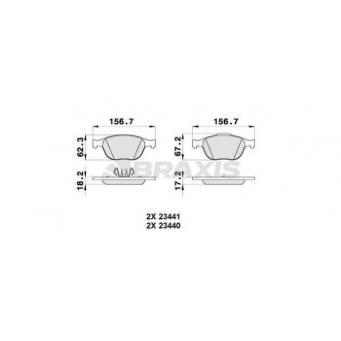 ON FREN BALATASI CONNECT 1.8TDCI 02 -- FOCUS 1.8TDCI 98-05 - BRAXIS AA0124