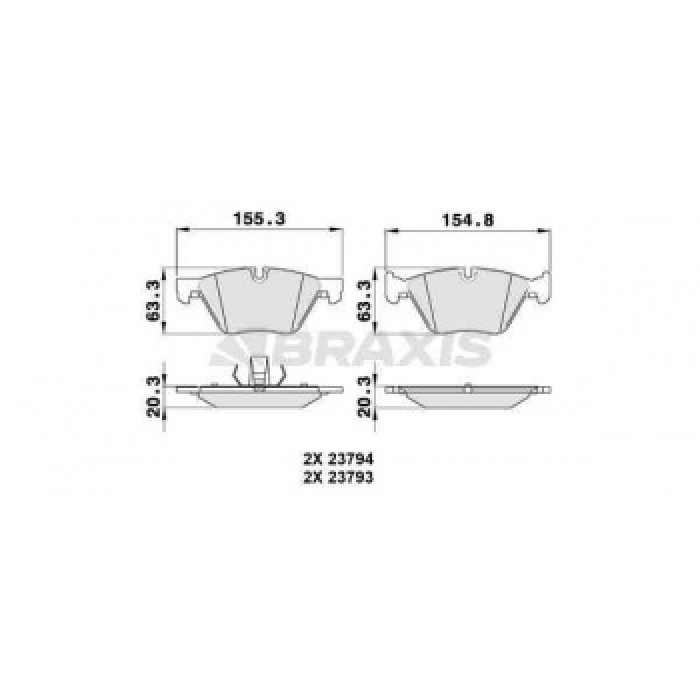 ON FREN BALATASI BMW 5 SERISI E60 520I-525d-525I 03---5 SERISI  E61 TOURING 520-525-525D- 3 SERISI E - BRAXIS AA0143