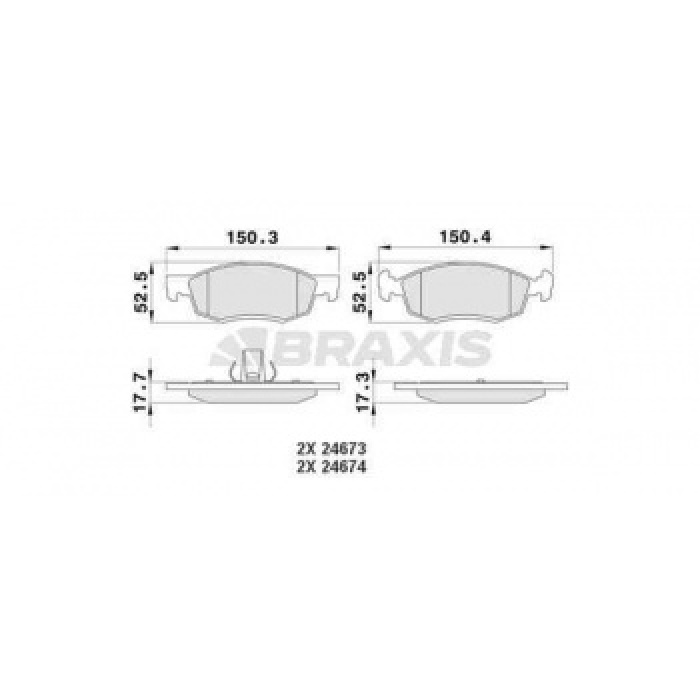 ON FREN BALATASI LOGAN MCV 1.4-1.6-1.6 16V-1.5DCI 02-07--- - BRAXIS AA0178