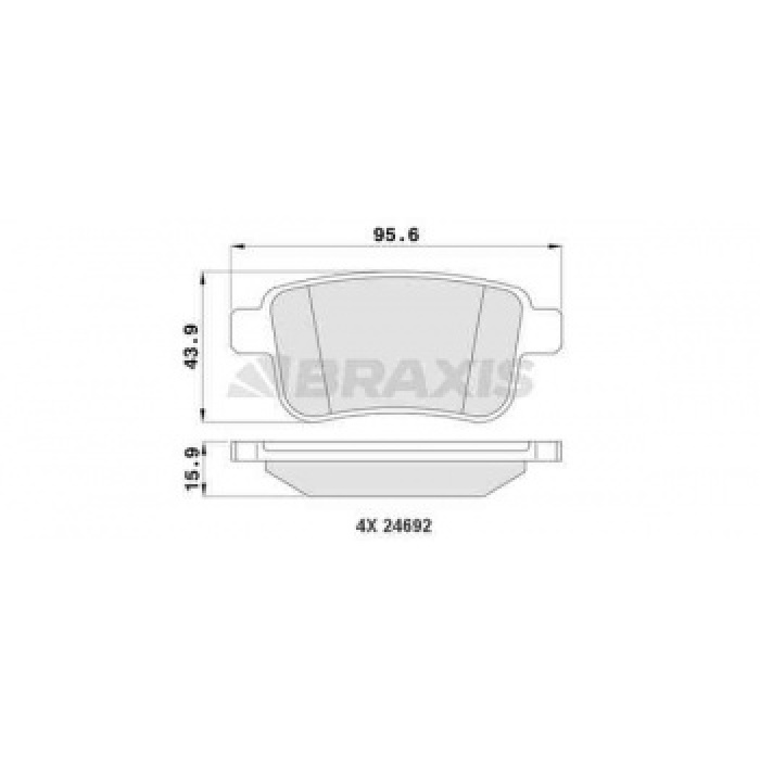 ARKA FREN BALATASI KANGOO III-MERCEDES CITAN 1.5-1.6 - BRAXIS AA0189