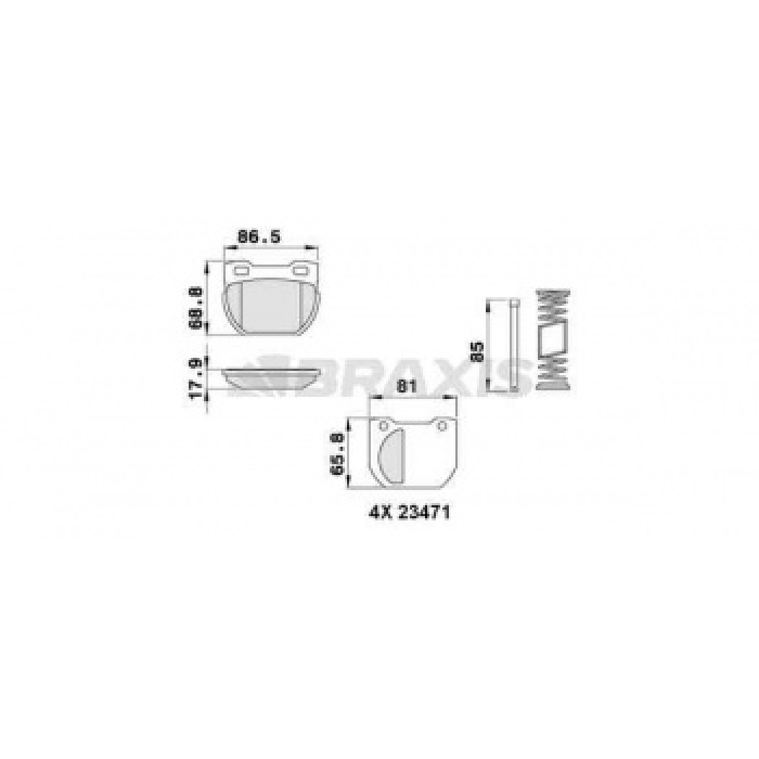 FREN BALATASI ARKA LAND ROVER DEFENDER L316 07-16 - BRAXIS AA0254