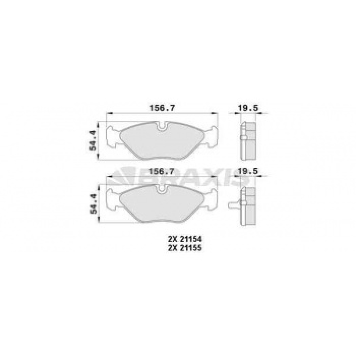 ON FREN BALATA SAAB 900 2.016V 2.0T 86 94 9000 2.0 2.3 3.0 88 98 - BRAXIS AA0375