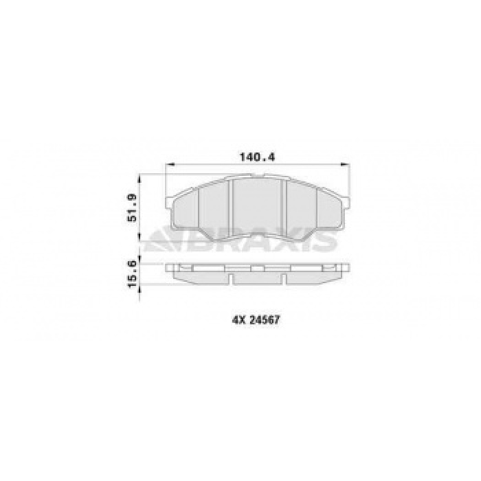 ON FREN BALATASI HILUX VIGO III PICKUP 2.5 2007- 4X2 - BRAXIS AA0436