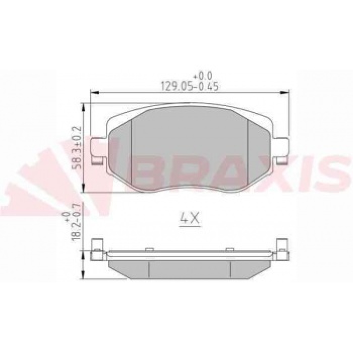 ON FREN BALATASI RENAULT MEGANE IV  1.2 Tce 1.3 Tce 1.5 dCI 1.6 16V 2016- - BRAXIS AA0668