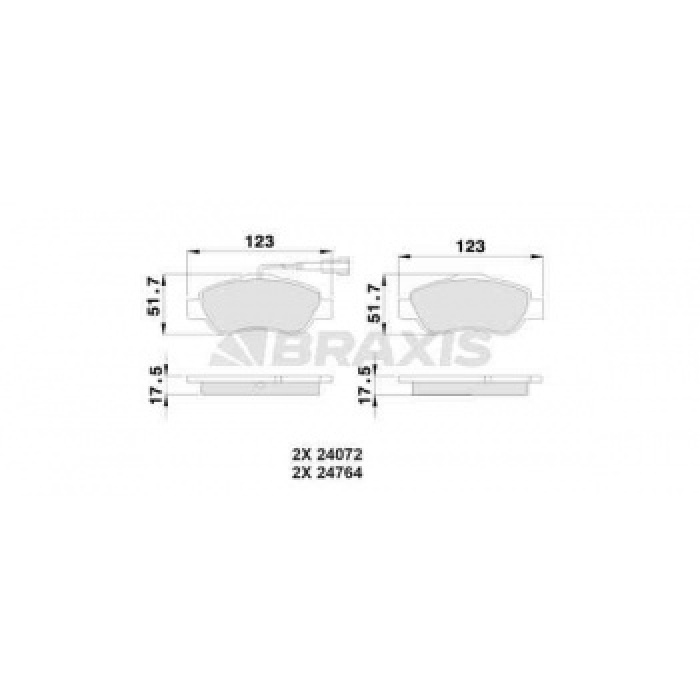 ON FREN BALATASI LINEA 1.3 -STILO-BRAVO-SIENA-PALIO-ALBEA 1.2-1.4-1.6-1.9D MULTIJET 10-01--- DOBLO 1 - BRAXIS AB0022