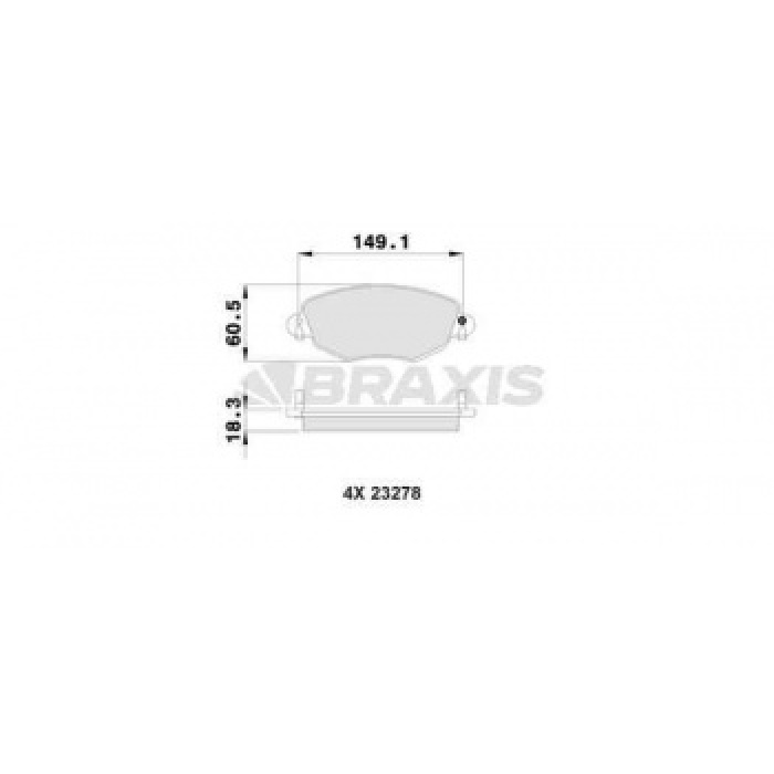 ON FREN BALATASI MONDEO III 00-07 JAGUAR X TYPE 04-09 - BRAXIS AB0029