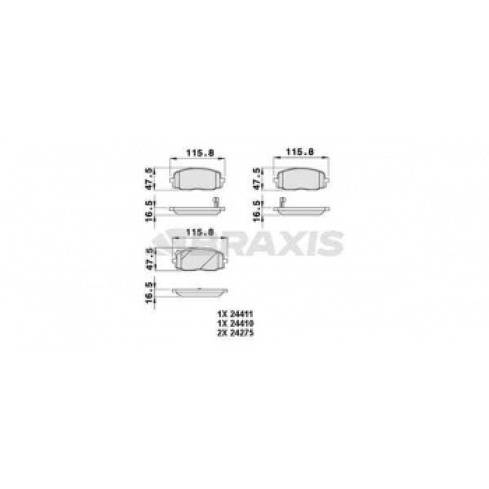 ON FREN BALATASI HYUNDAI I20 08-15 I10 08-11 - PICANTO 04-11 - BRAXIS AB0052