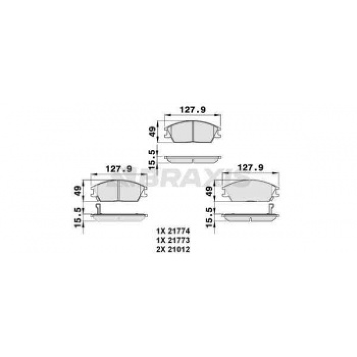 ON FREN BALATASI HYUNDAI ACCENT 1995-2005 GETZ 2002-- EXCEL 1990-1994 - BRAXIS AB0044