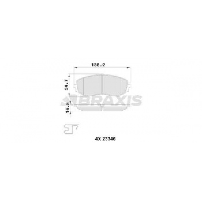 ON FREN BALATASI GRAND VITARA 2.0 - 1.9DDIS 10 - 05- - BRAXIS AB0110