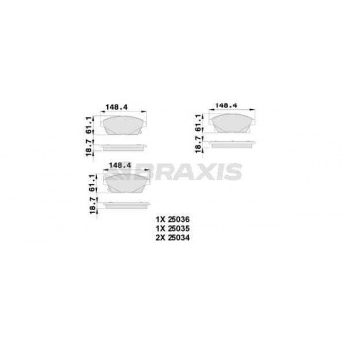 ON FREN BALATASI 16 INCH ASTRA J CRUZE ZAFIRA C MOKKA - BRAXIS AB0107