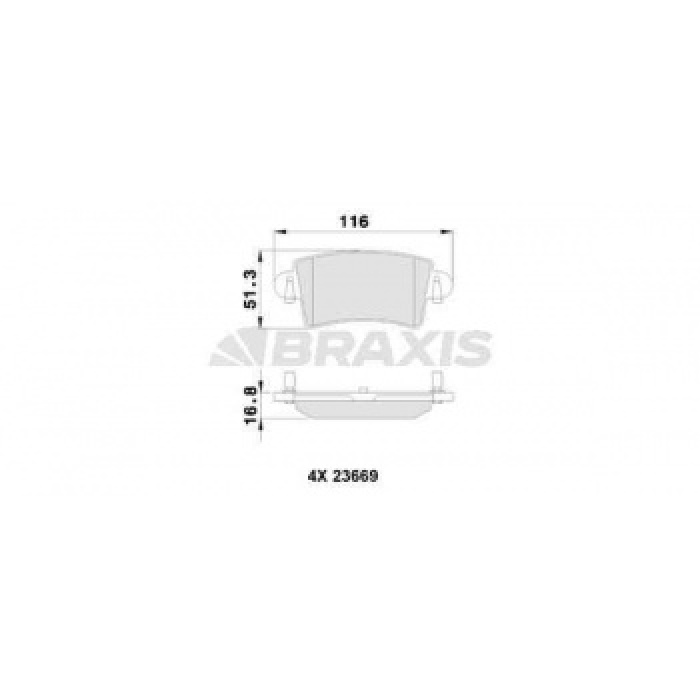 ARKA FREN BALATASI MASTER II MOVANO 1.9 - 2.5D - 2.8DTI TUM MODELLER 01  - BRAXIS AB0113