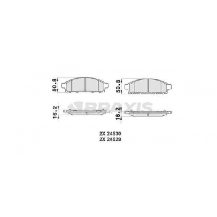 ON FREN BALATASI MITSUBISHI L200 2.5 D 4X4 2006-2012 PAJERO 2008-- L200 2.4 2015-- FIAT FULLBACK 15-- - BRAXIS AB0187