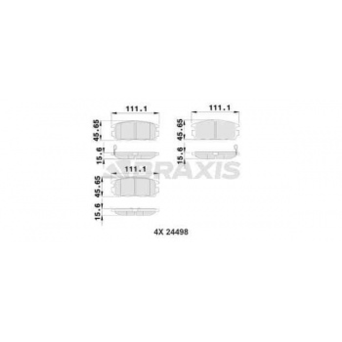 ARKA FREN BALATASI CAPTIVA-ANTARA 2.0 CDTI- 2.2 CDTI-2.4-3.0-3.2 V6 01-11- - BRAXIS AB0236